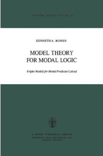 Couverture : Model Theory for Modal Logic