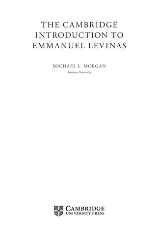 Couverture : The Cambridge introduction to Emmanuel Levinas