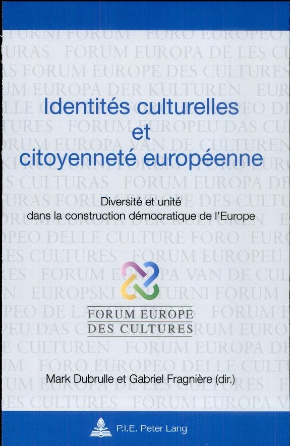 Couverture : Identités culturelles et citroyenneté Européenne