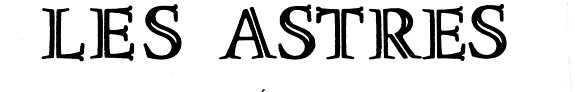 Couverture : Les Astres