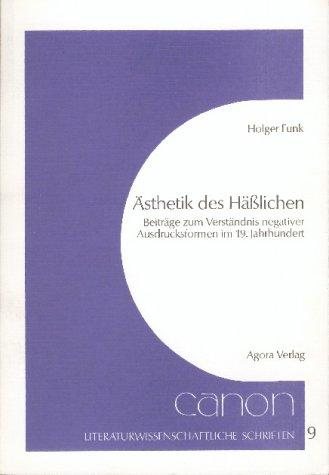 Couverture : Ästhetik des Hässlichen