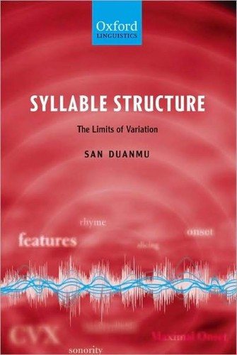 Couverture : Syllable structure