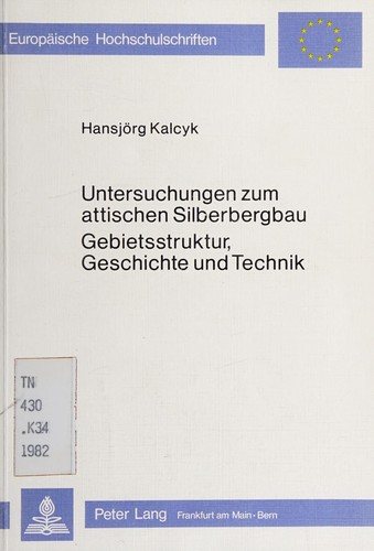 Couverture : Untersuchungen zum attischen Silberbergbau