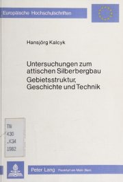 Couverture : Untersuchungen zum attischen Silberbergbau