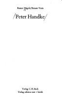 Couverture : Peter Handke