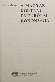 Couverture : A magyar körtánc és európai rokonsága