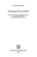 Couverture : Des Dandys Wort als Waffe.