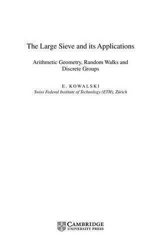 Couverture : The large sieve and its applications