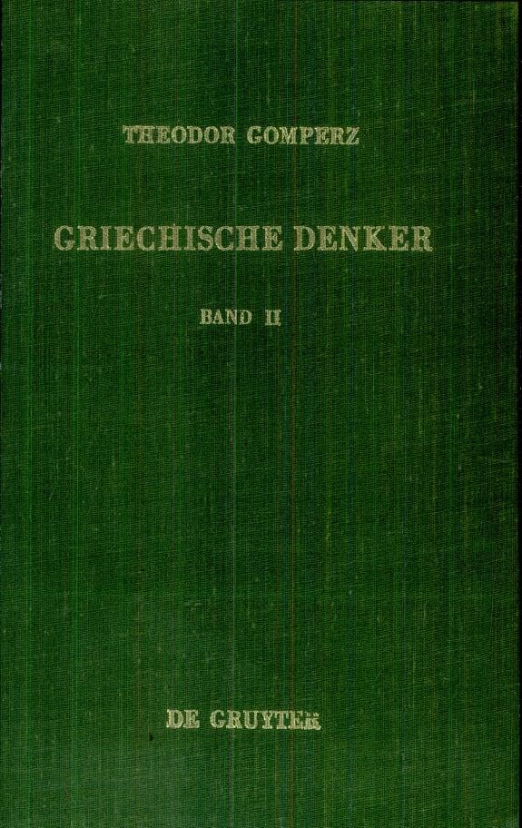 Couverture : Griechische Denker