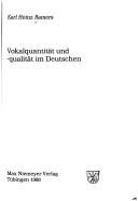 Couverture : Silbische und lexikalische Phonologie