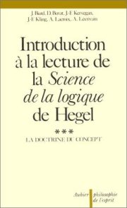Couverture : Introduction à la lecture de la "Science de la logique" de Hegel