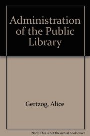 Couverture : Administration of the public library