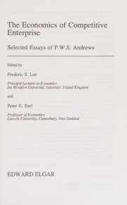 Couverture : The economics of competitive enterprise