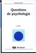 Couverture : Questions de psychologie