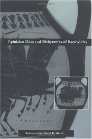 Couverture : Epinician odes and dithyrambs of Bacchylides
