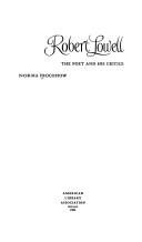 Couverture : Robert Lowell, the poet and his critics