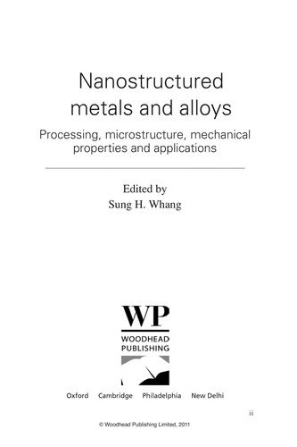 Couverture : Nanostructured metals and alloys