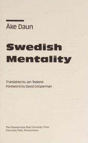 Couverture : Swedish mentality