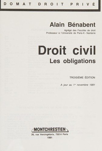 Couverture : Droit civil