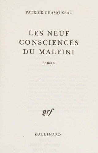 Couverture : Les neuf consciences du malfini