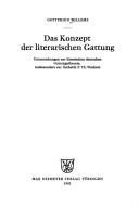 Couverture : Das Konzept der literarischen Gattung