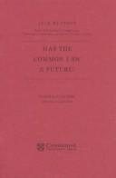 Couverture : Has the common law a future?