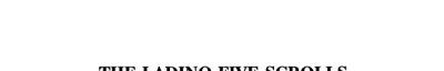 Couverture : The Ladino Five Scrolls