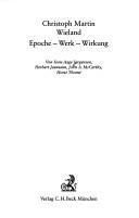 Couverture : Wieland. Epoche - Werk - Wirkung.