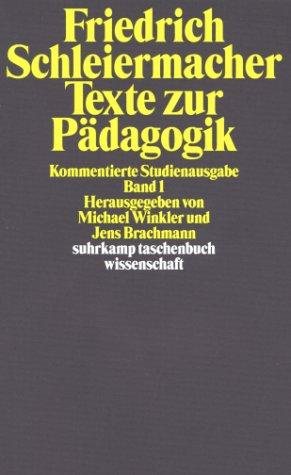 Couverture : Texte zur Pädagogik 1. Kommentierte Studienausgabe.