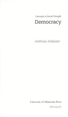 Couverture : Democracy
