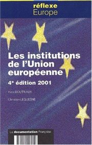 Couverture : Institutions union europeenne édition 2001