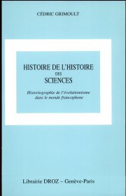 Couverture : Histoire de l'histoire des sciences