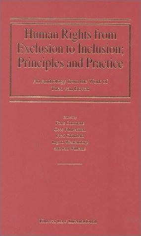 Couverture : Human rights from exclusion to inclusion; principles and practice