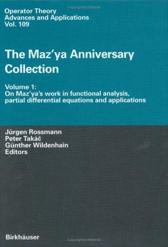 Couverture : On Mazʹya's work in functional analysis, partial differential equations, and applications