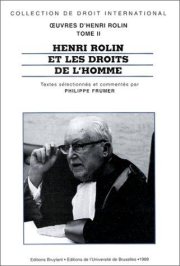 Couverture : Henri Rolin et les droits de l'homme