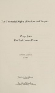 Couverture : The Territorial rights of nations and peoples