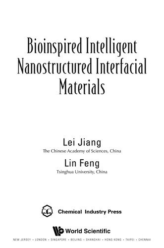 Couverture : Bioinspired intelligent nanostructured interfacial materials