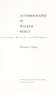 Couverture : Autobiography in Walker Percy