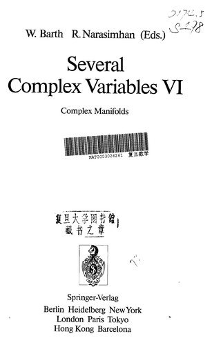 Couverture : Several complex variables VI