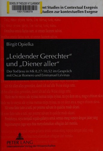 Couverture : "Leidender Gerechter" und "Diener aller"