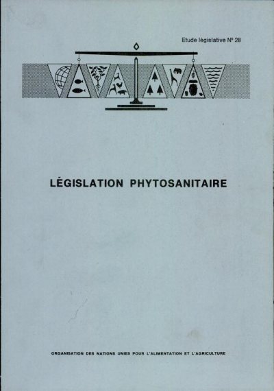 Couverture : Législation phytosanitaire