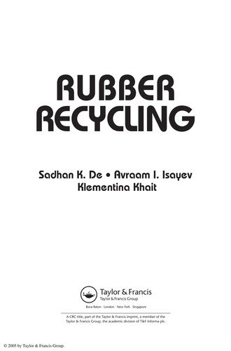 Couverture : Rubber recycling