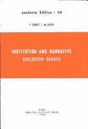 Couverture : Institution and narrative