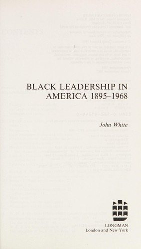 Couverture : Black leadership in America, 1895-1968