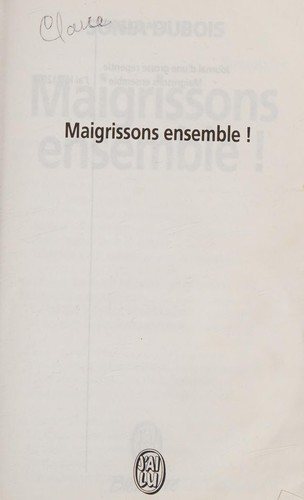 Couverture : Maigrissons ensemble!