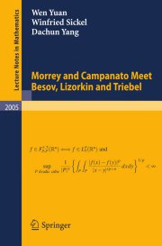 Couverture : Morrey and Campanato Meet Besov, Lizorkin and Triebel
