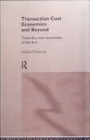 Couverture : Transaction cost economics and beyond