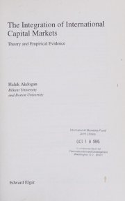 Couverture : The integration of international capital markets