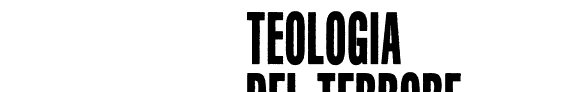 Couverture : Teologia del terrore