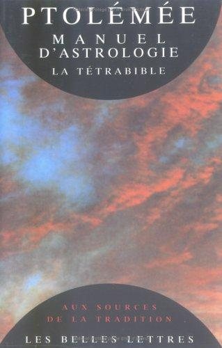 Couverture : Manuel d'astrologie